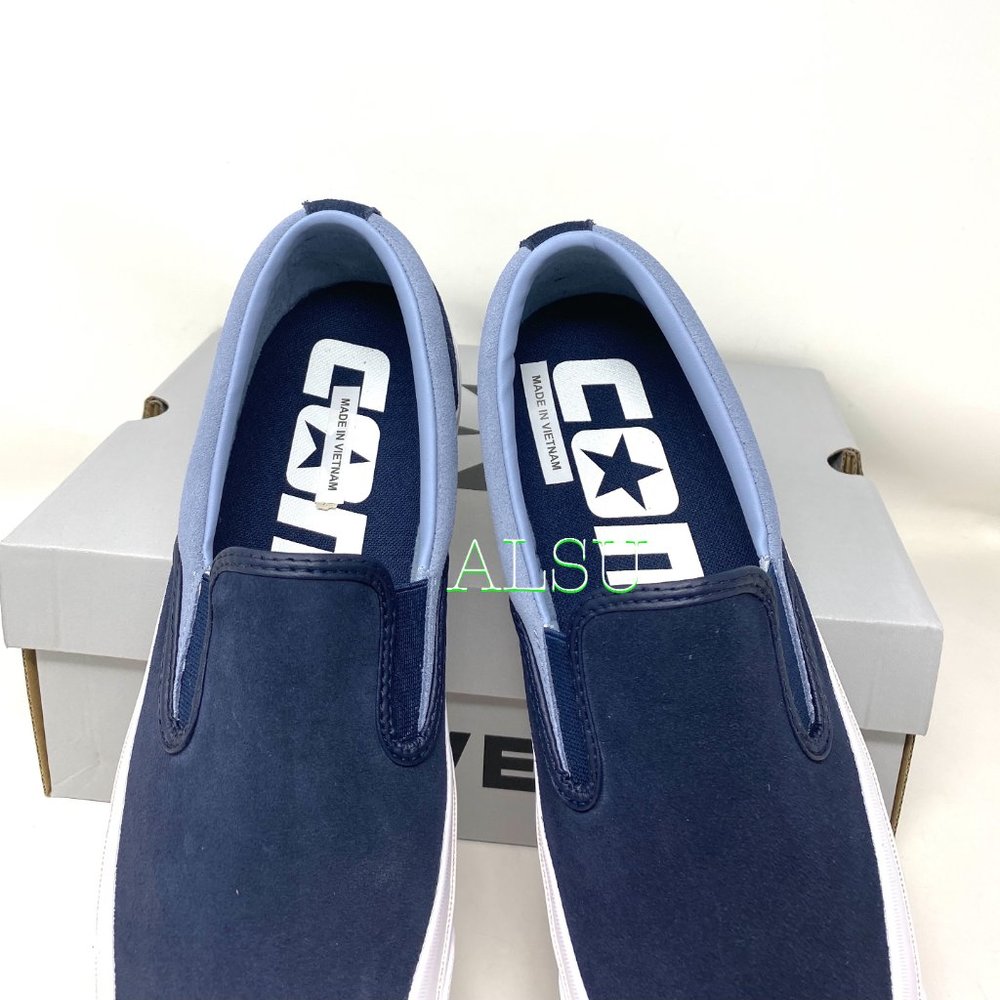 Converse SS SLIP On Low Top Suede Obsidian Blue Casual Men Size Sneakers 167617C - Picture 5 of 10